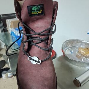 Timberland Maroon Leather Boots